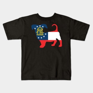 Chiweenie Dog Lover Georgia Flag Kids T-Shirt